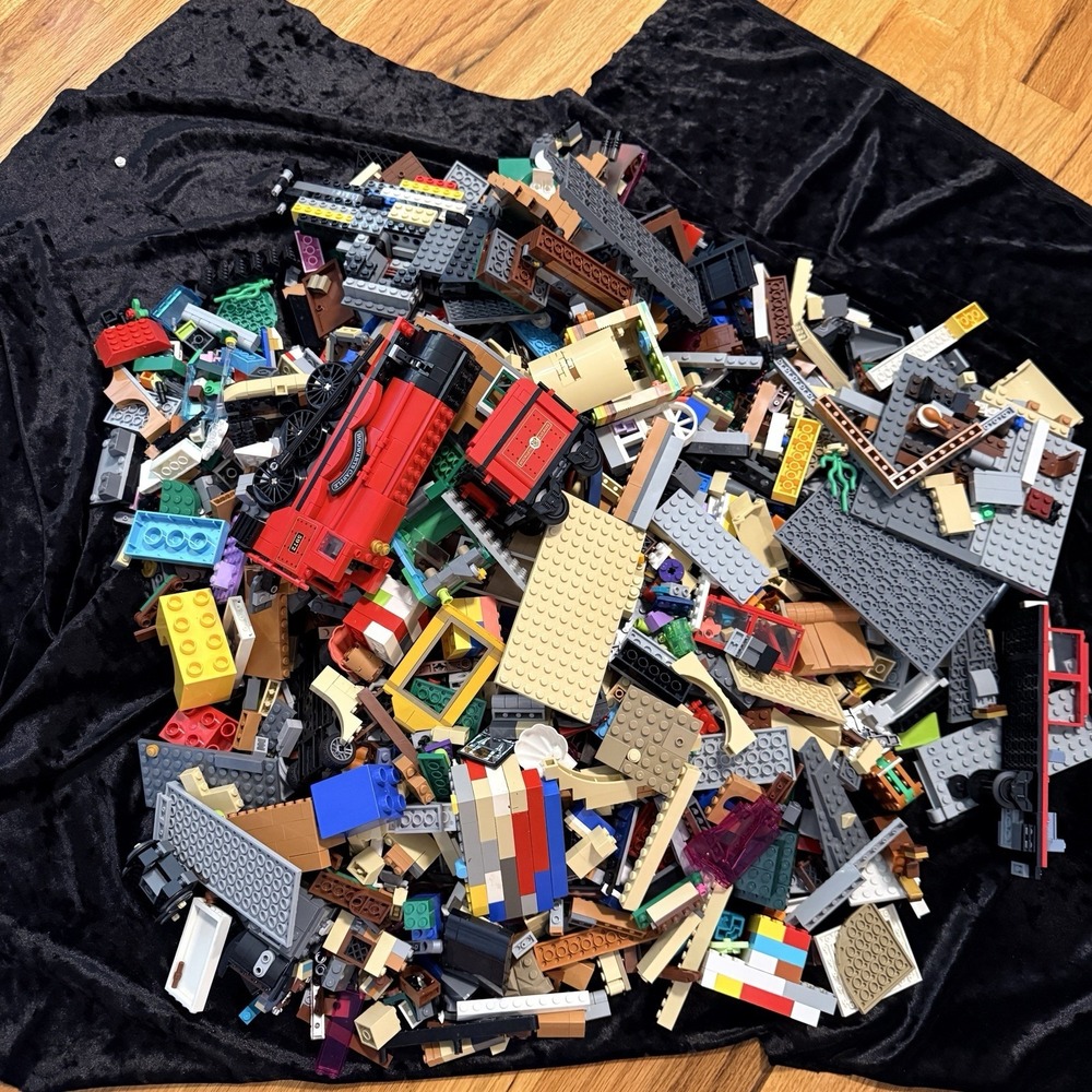 10 Lbs Genuine LEGO Bulk Lot Bricks Parts Pieces Harry Potter Train Incomplete